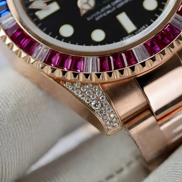 Rolex GMT-Master II 126755SARU 'SARU' Rose Gold Black Dial Diamond Bezel - Image 5