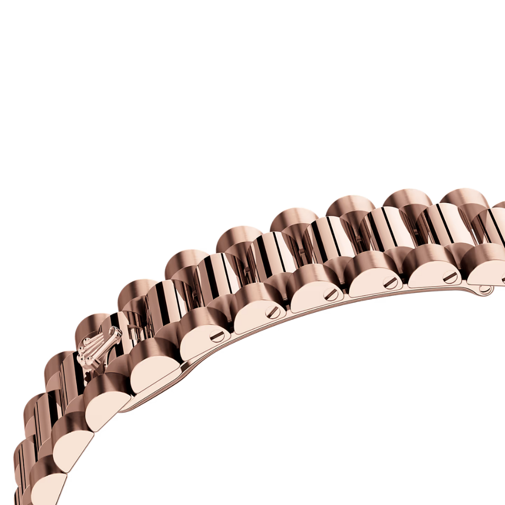 Rolex Day-Date 36 Everose Gold & Diamond Bezel Green Dial 128395TBR – Luxury President Watch - Image 3